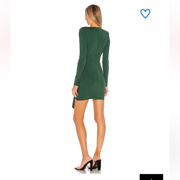 Superdown REVOLVE  Martyna Deep V Dress in Emeral - Picture 3 of 7